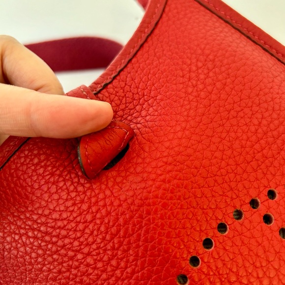 Hermes Evelyne TPM Rouge de Couer Taurillon Clemence - Picture 5 of 10